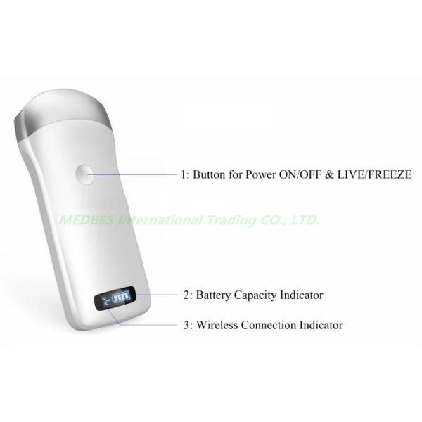Ipad connecting Wireless Convex Probe Ultrasound Scanner with built-in battery