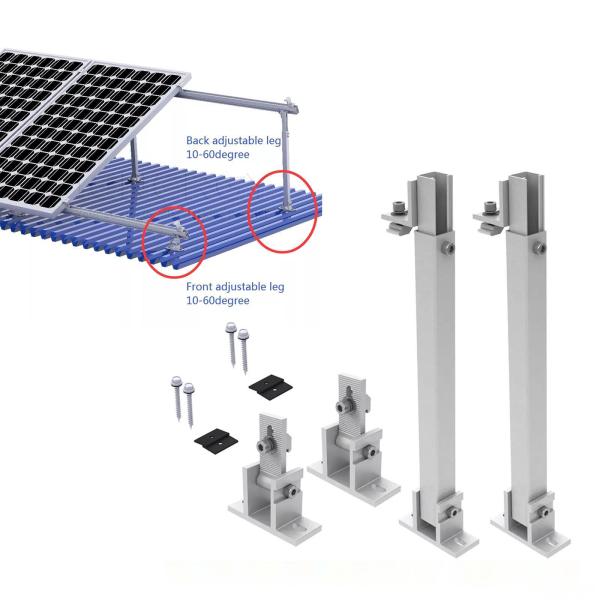 So Easy Natural Aluminum PV Solar Panel Mounting Bracket for Flat Roof Solar System