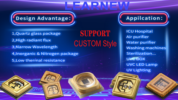 Customizable UV LED Chip SMD 3535 3838 8025 220-420nm 5-Year Warranty