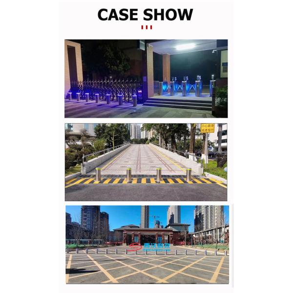 Automatic Bollards for Vehicle Control , Crash-Rated Hydraulic Retractable Barrier with Anti-Corrosion Coating