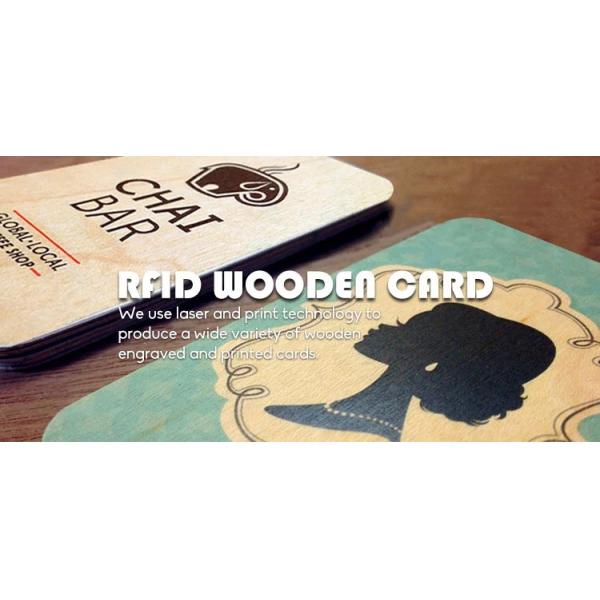 Programmable Bamboo Wood Business Cards NFC for RFID Hotel Key ISO14443A Smart 213
