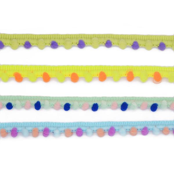 Mix Color High Tenacity Pom Pom Trim DIY Ball for Bags