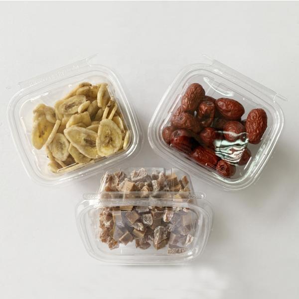 Disposable Transparent Plastic Fruit Salad Container Clamshell Packaging Box Strawberry