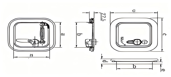 Marine Aluminum Acrylic Square Boat Deck Hatch product image