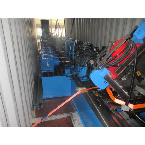 Top Hat Galvanized Sheet Material Roll Forming Machine With Post Cutting System Thickness 2.0mm