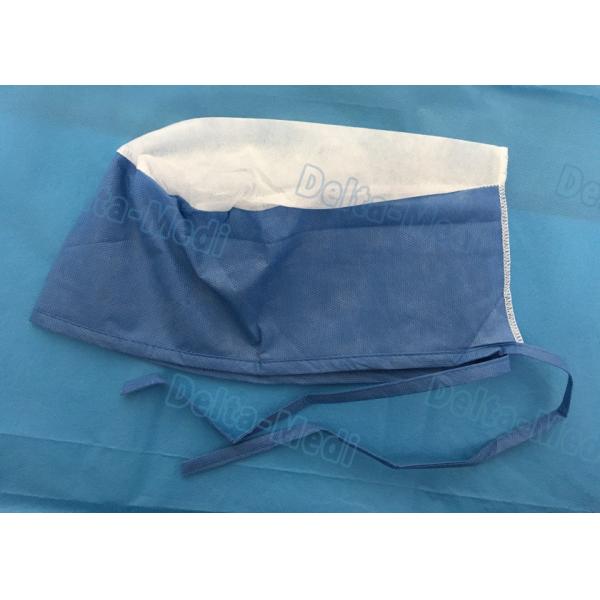 Doctor' S Disposable Medical Caps With White Crown , Breathable Disposable Operating Room Hats