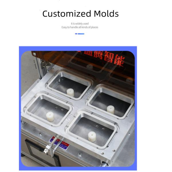 Nitrogen 4 Trays MAP Vacuum Sealer Automatic Tray Sealer With Date Coding Machine Food Packaging