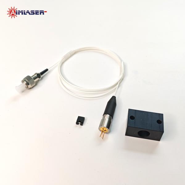 520nm 5mW 3.5um FC/PC Single Mode SM Fiber Coupled Laser Diode Module Coaxial Package with Photodiode (PD) and Heatsink