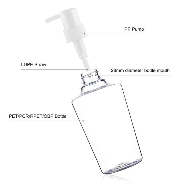 Sustainable Unique Shape 400ML Shampoo Pump Dispenser Bottles