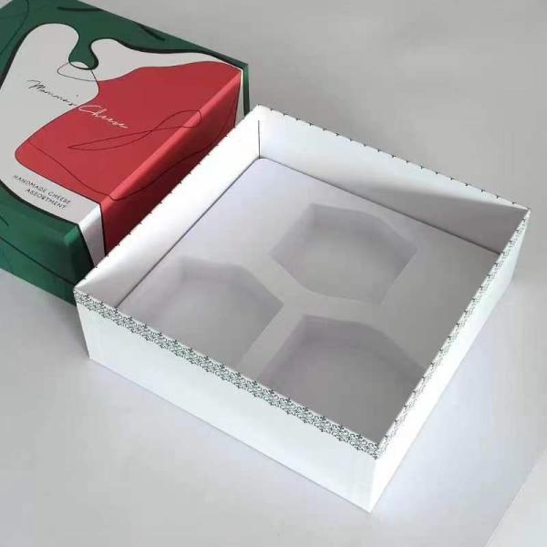 2024 new design cheese ice cream packing gift box with white inner tray soft touch feeling on box