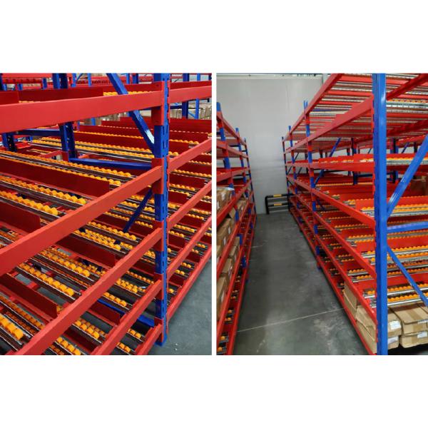 B47: Warehouse Flow Rack for Carton Storage Box Flow Gravity Storage Roller Racking Carton Flow Racking