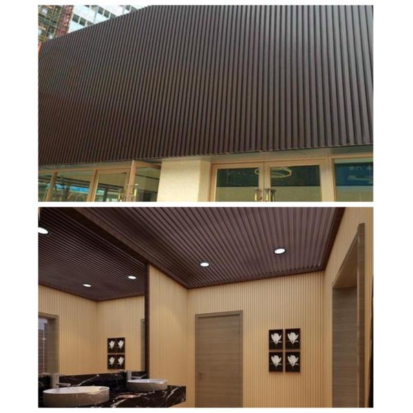 Customized WPC Fluted Wall Panel Wood Plastic Composite Outdoor Decking Mothproof