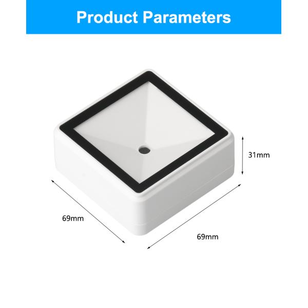 USB mobile payment 2D Omni 25CM/S Decoding Speed Table Barcode Scanner DP8618