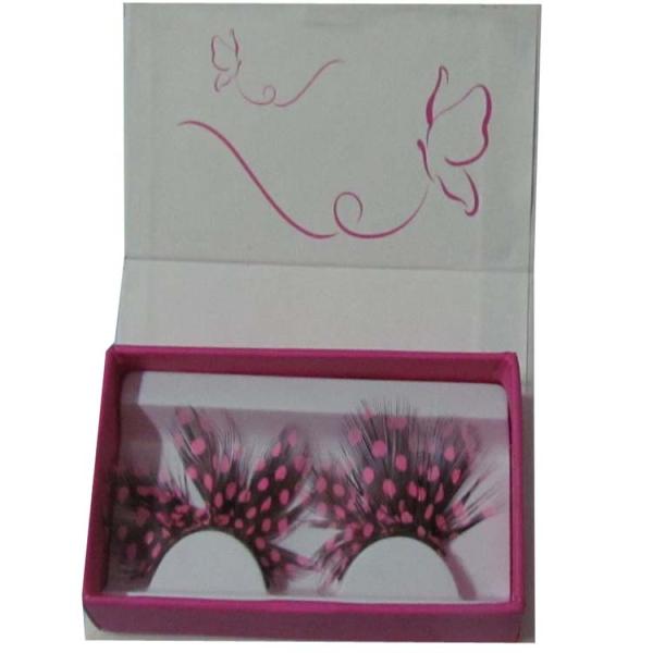 luxury hinged eyelash packaging paper box custom clamshell eyelash magnet box