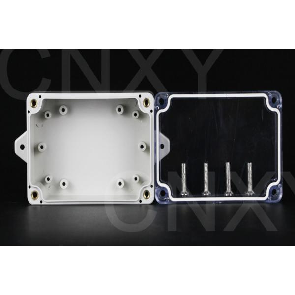 0.1 Kg Flanged Plastic Box , Clear Waterproof Enclosure ABS Material