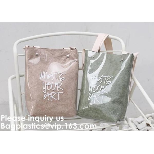 Tyvek Reversible Reusable Shopping Tote Beach Pool Travel Bag Ultra Soft FOLDABLE Material,Reusable Grocery Bag, Easily