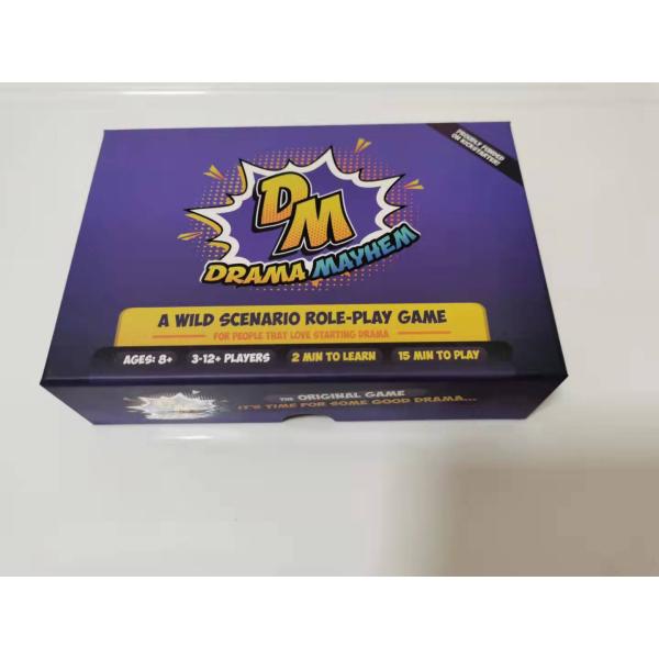 300gsm Art Paper Custom Game Card Printing CMYK Matt Varnishing