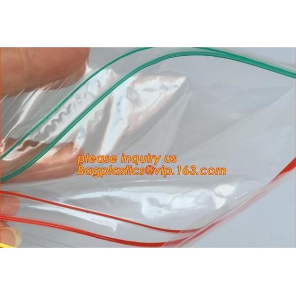 Double zipper tracks LDPE clear plastic Zip lockk bag plastic Zip lockk freezer bag, double track Zip lockk bag for grocery, w