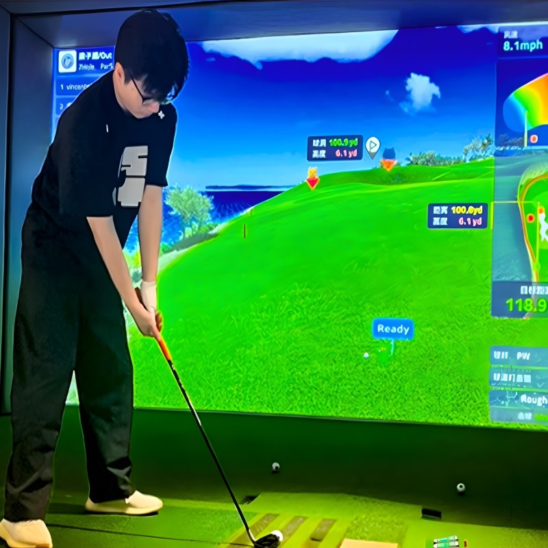 China Realistic Sports Ar Golf Simulator Interactive Golf Projection Wall Golf Simulator wholesale
