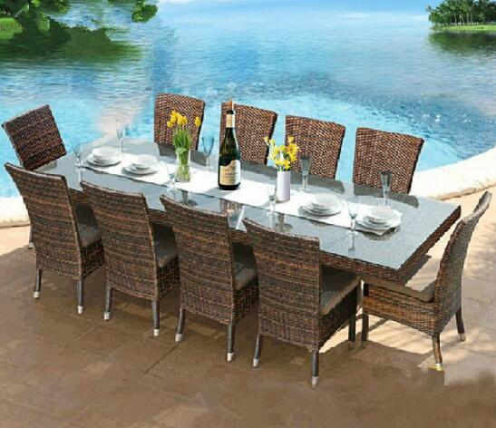 PE Rattan wicker chair patio Backyard table and chairs Leisure Aluminium Outdoor Garden chair