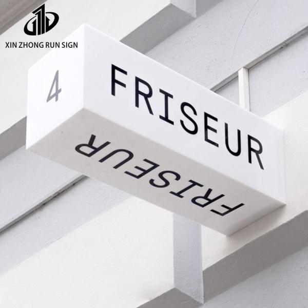 Custom Restaurant Cafe Led Illuminated Sign Led Light Box Signage Projecting Sign