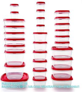 China Food Storage Containers With Lids, Salad Dressing And Condiment Containers, Steam Vents, Microwave And Dishwasher wholesale