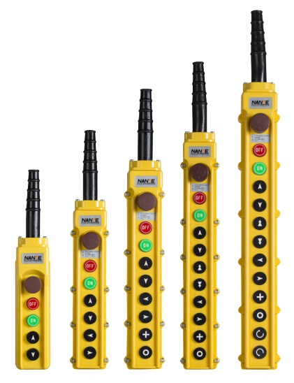 Single Speed Push Button Hoist Pendant Control for Crane , remote controlling
