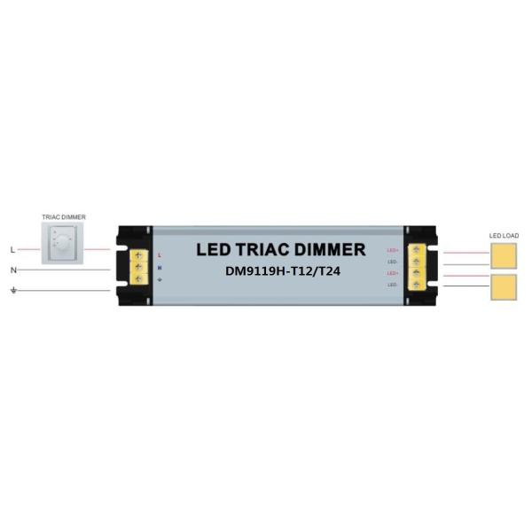High Power Black Triac Phase Control Dimmer With AC100V - 240V Input
