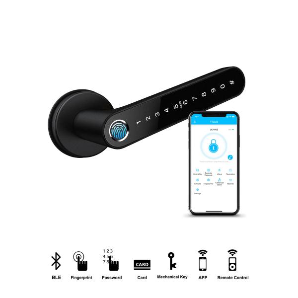 WiFi App Smart Fingerprint Door Handle Lock Identification Time 0.1S