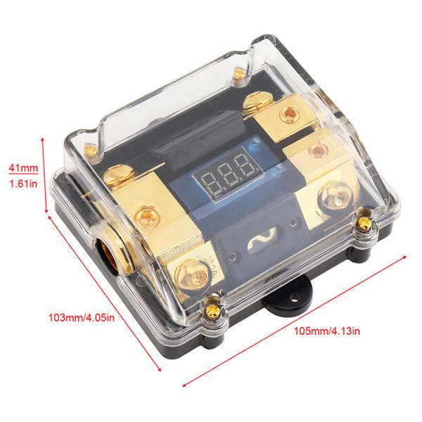 2 Way Distribution Block Car Audio Stereo Digital LED Display ANL Fuse Holder