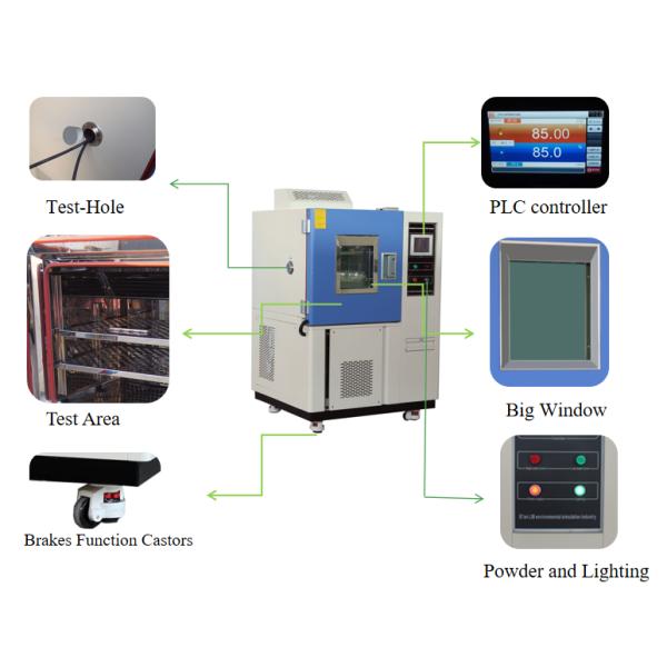 100% RH Temperature Humidity Chamber Climatic Simulation 100L 250L 408L 800L
