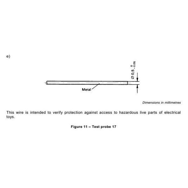 Safety Checking Long Finger Probe Test Wire Metal Material For Electrical Toys