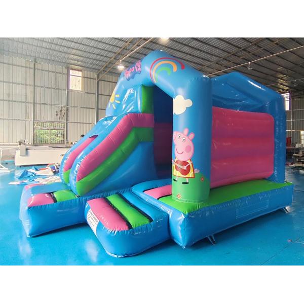 Commercial Outdoor Bouncer Infant Games Peppa Pig Cartoon Inflatable Bounce House With Slide Inflatable Combo For Kids