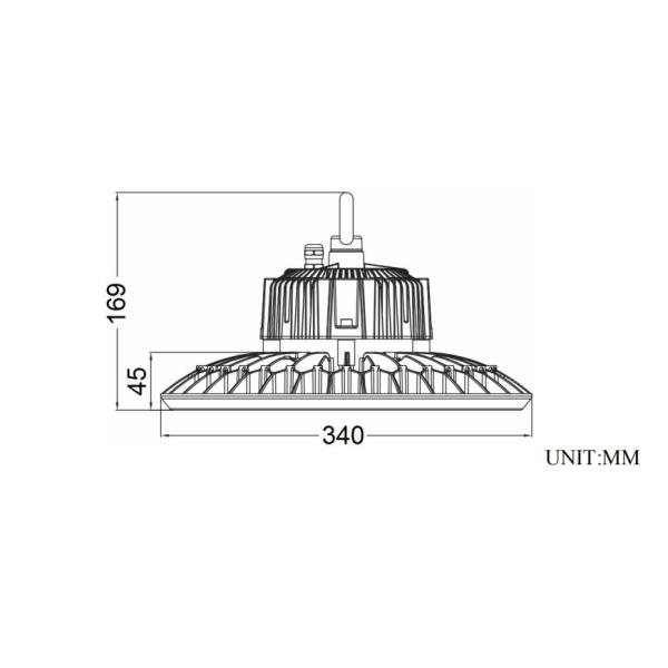 Industrial UFO LED High Bay Light 100W With Meanwell Driver , 120lm/W Efficiency