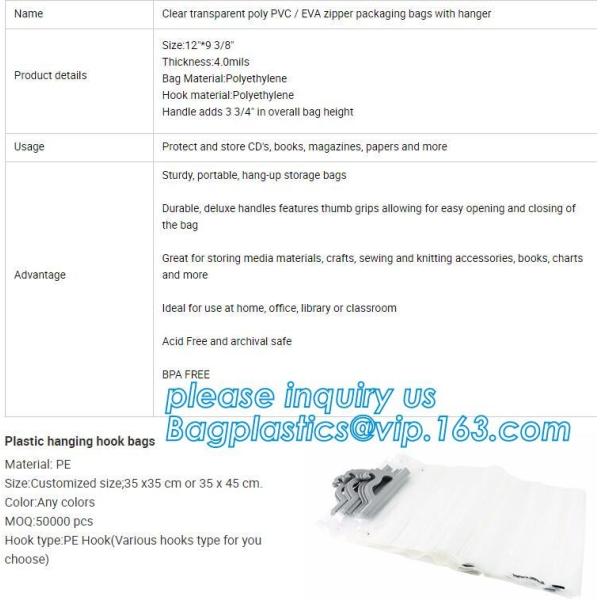 hanger bag with zip lock on the top,Frosted Zip lockk bag EVA PVC hanger bag for clothes, EVA frost drawstring bag, Froste