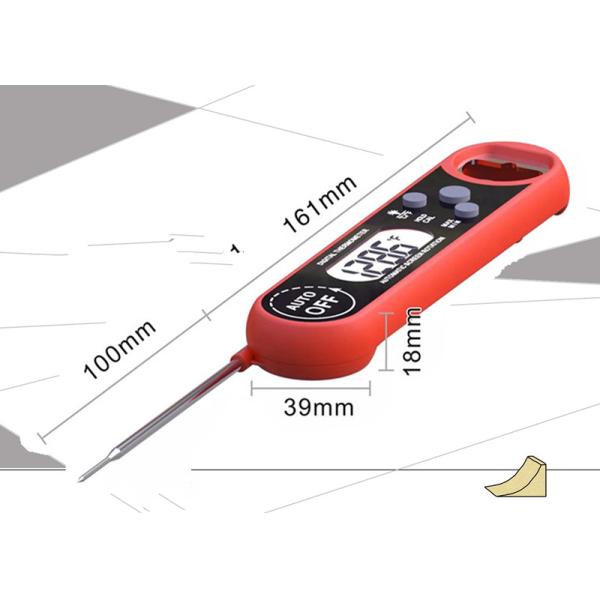 Auto Rotation Kitchen Instant Read Thermometer With Stainless Steel Probe