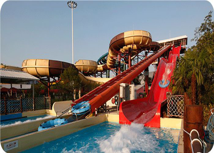 Fiberglass Custom Water Slides Huge Adult Fast Flowing 8mm thick