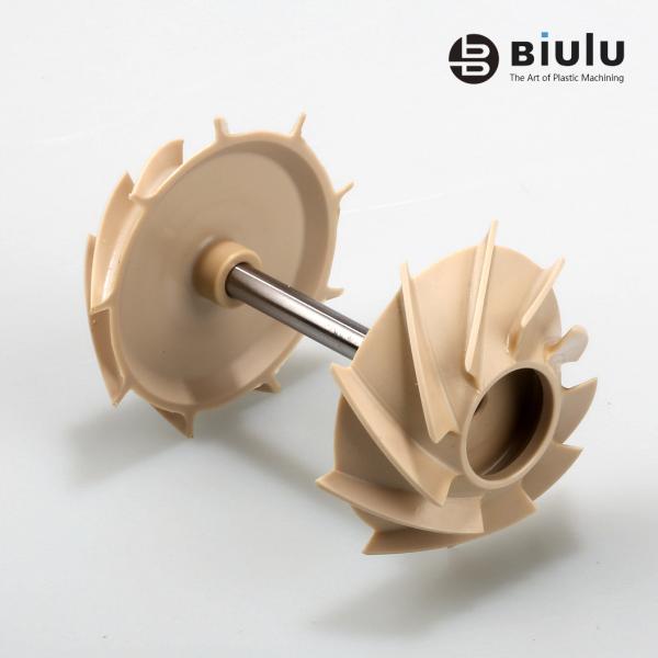 Custom Color PEEK Plastic Machining Impeller Plastic CNC Machining PEEK Parts