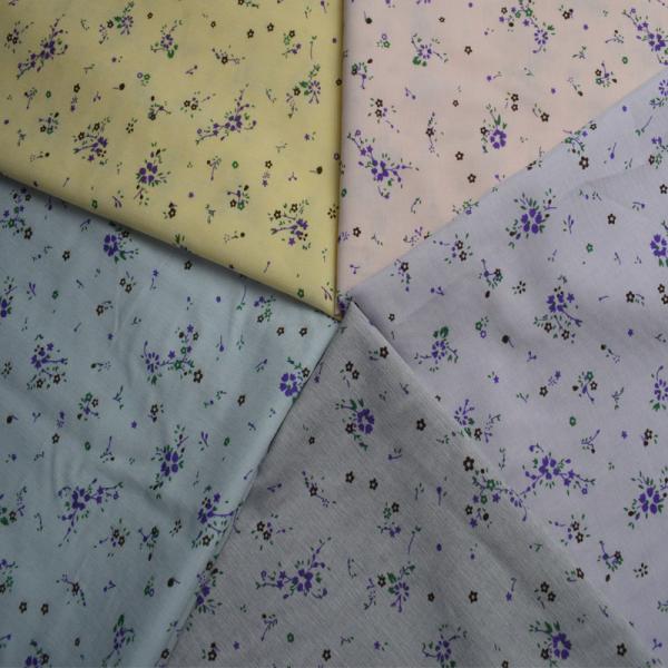 105 gsm 100% Polyester Cotton Fabrics Printed Soft Feeling