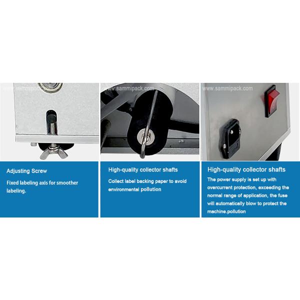 Semi Automatic Glass Ampoule Vial Tin Can Plastic Round Bottle Labeling Machine