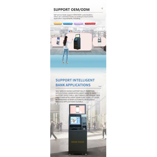 dual screen payment Deposit and Withdrawal All in One Cash kiosk machine Self Service Kiosk