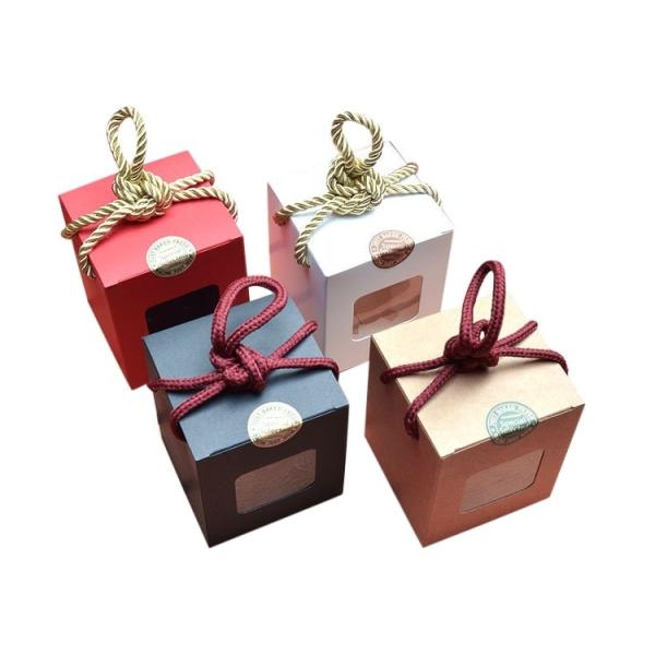 Christmas Gifts Cardboard Box With Handles CMYK PMS With Window