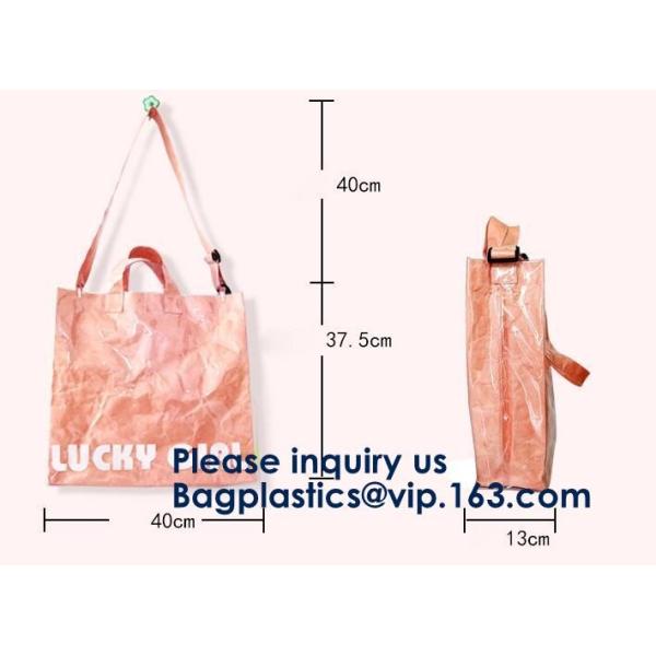 Tyvek Reversible Reusable Shopping Tote Beach Pool Travel Bag Ultra Soft FOLDABLE Material,Reusable Grocery Bag, Easily