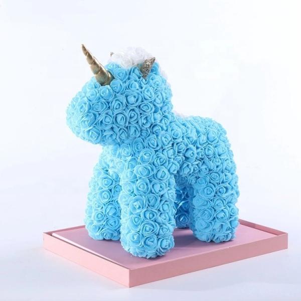 Artificial Rose gift Foam Rose Unicorn Doll Valantines day gift