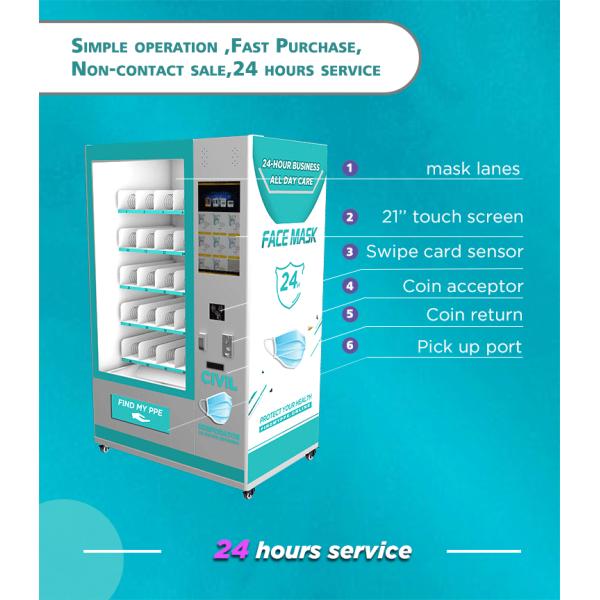21 Inch Touch Screen Smart Contactless Mask Vending Machine