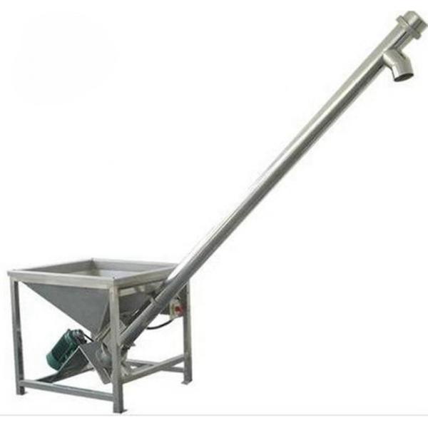 OEM Adjustable Height and Speed Stainless Steel Screw Auger Conveyor with Small Hopper