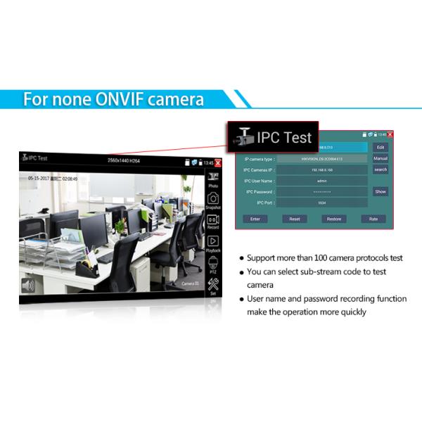 4.3 Inch IPS Touch Screen 960×540 CCTV Tester