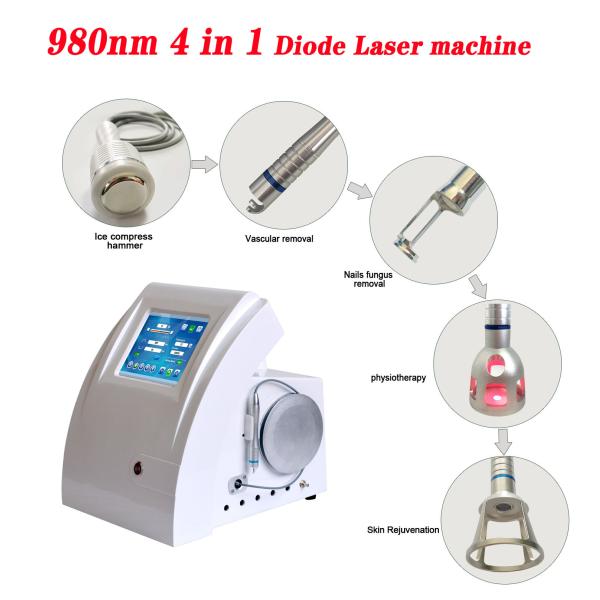 50W 980 Nm Diode Laser Spider Vein Removal Machine For Blood Vessel Treatment Solution