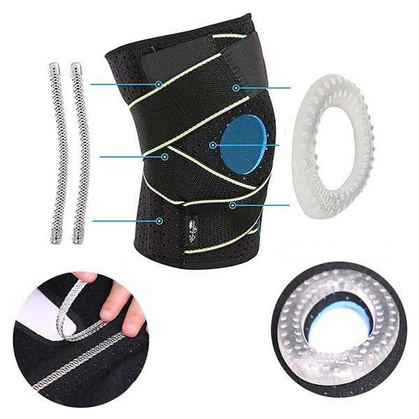 Anti Slip Compression Knitting Neoprene Brace Elastic Knee Support Strap