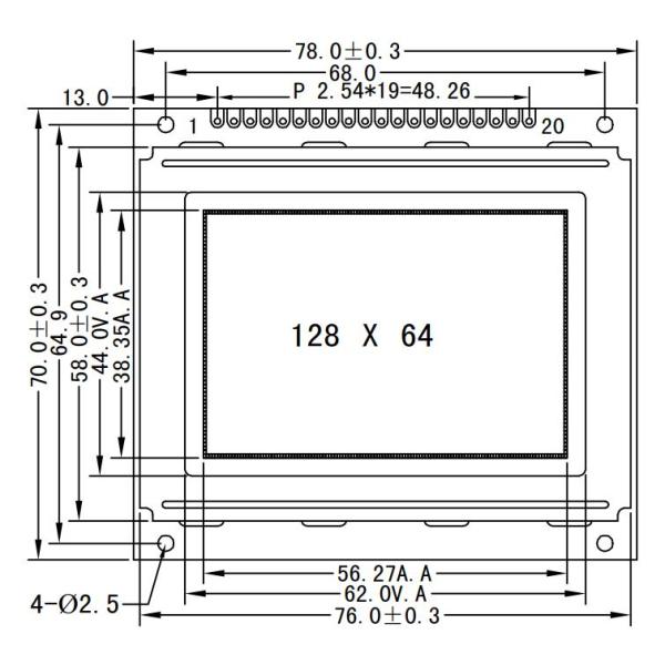 LED Backlight Monochrome Character COB LCD Display Module
